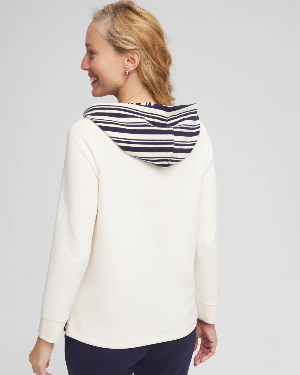 Zenergy® Double-Knit Stripe Hood Tunic - Chico's