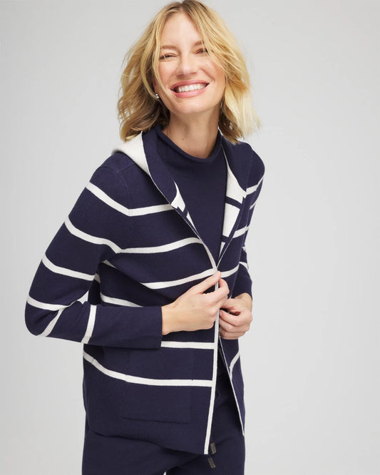 Zenergy® Luxe Reversible Stripe Cardigan - Chico's