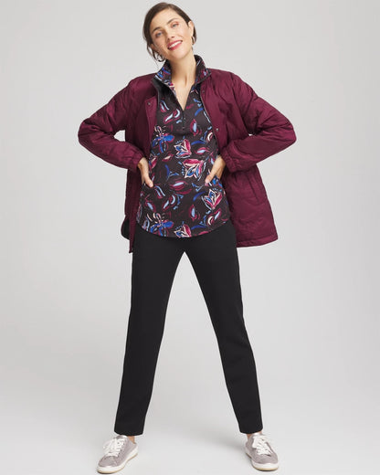 Zenergy® UPF Floral Half-Zip Pullover Top - Chico's