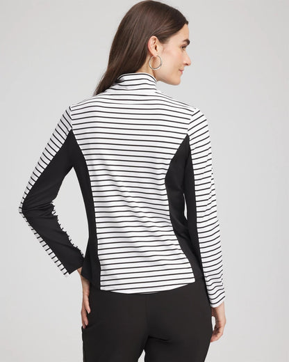 Zenergy® UPF Striped Block Half Zip - Chico's