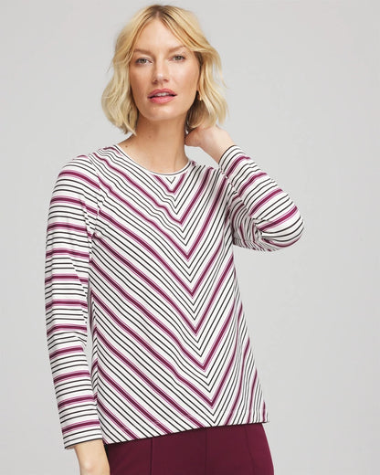 Zenergy® Soft Brushed Striped Top - Chico's