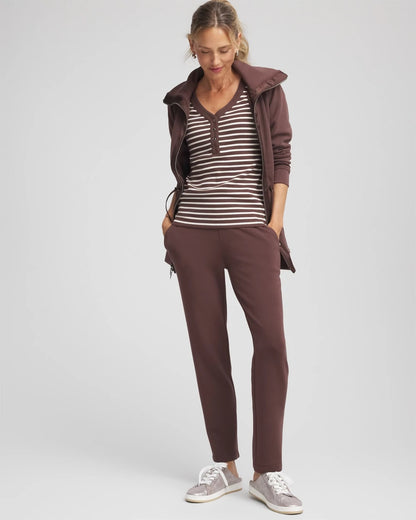 Zenergy® Ribbed Striped Henley Tee - Chico's