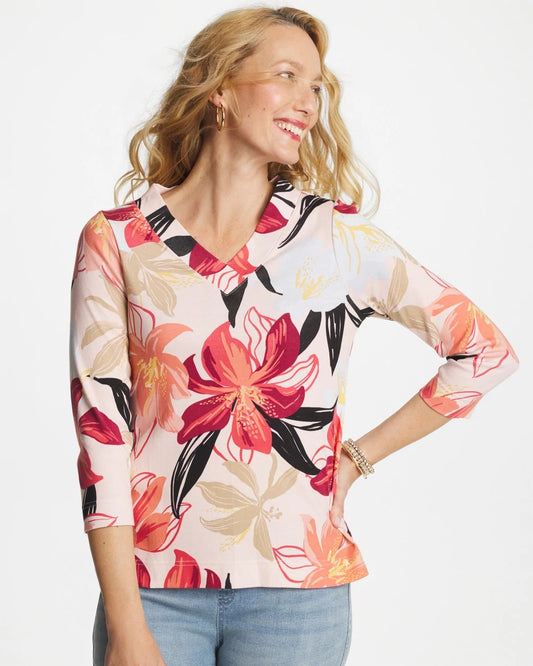 Pima Cotton 3/4 Sleeve Tee - Chico's
