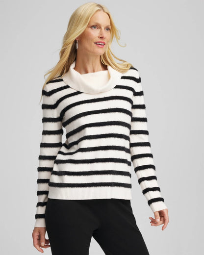 Zenergy® Luxe Eyelash Striped Sweater - Chico's