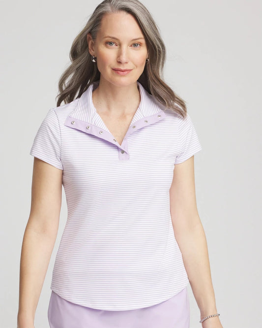 Zenergy® Striped UPF Short-Sleeve Top - Chico's