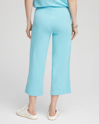 Zenergy® French Terry Gauze-Inset Cropped Pants - Chico's