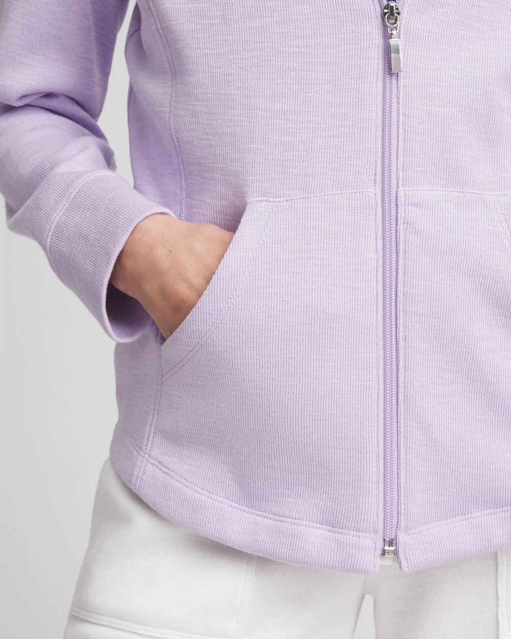 Zenergy® Beach Slub Zip-Front Hoodie - Chico's