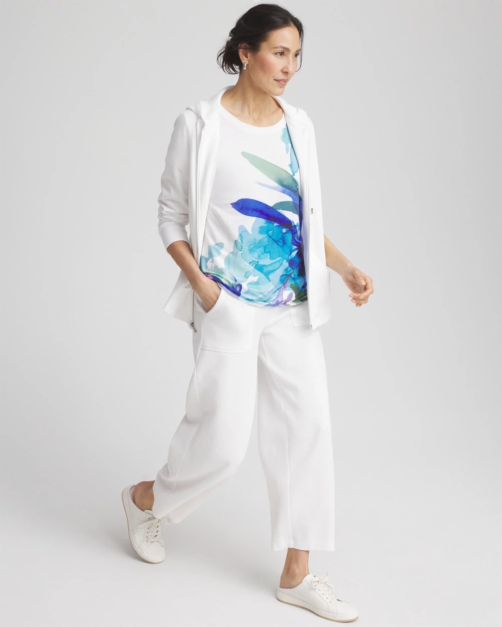 Zenergy® Floral Scoop Neck Tee - Chico's