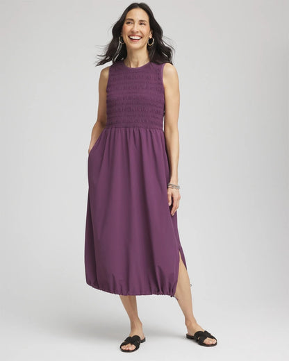 Zenergy® UPF Smocked Midi Dress - Chico's