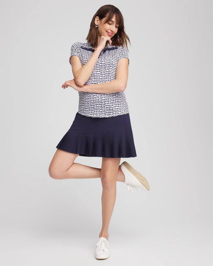 Zenergy® UPF Dots Mockneck Short-Sleeve Top - Chico's