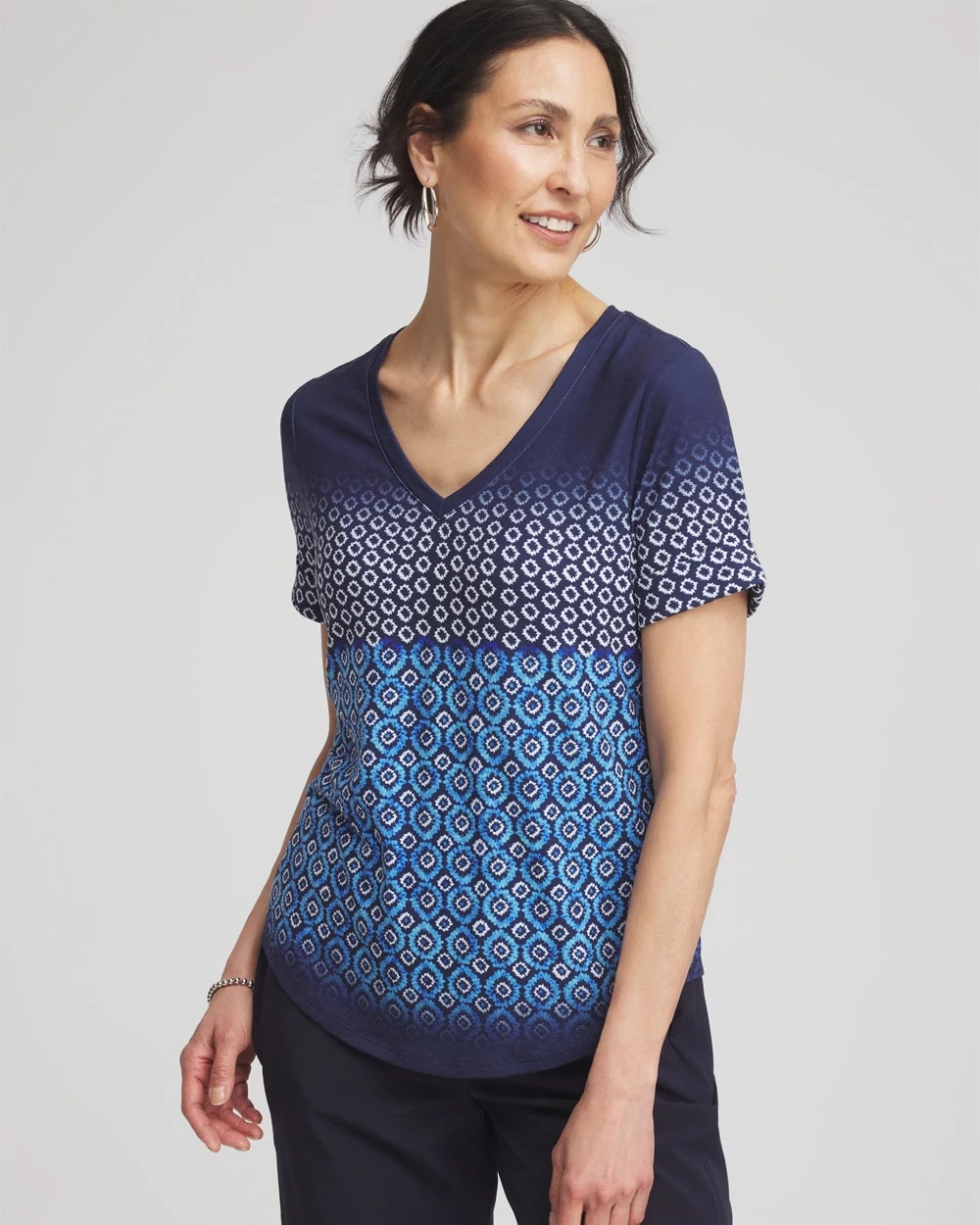 Zenergy® Graphic Ombre V-Neck Tee - Chico's