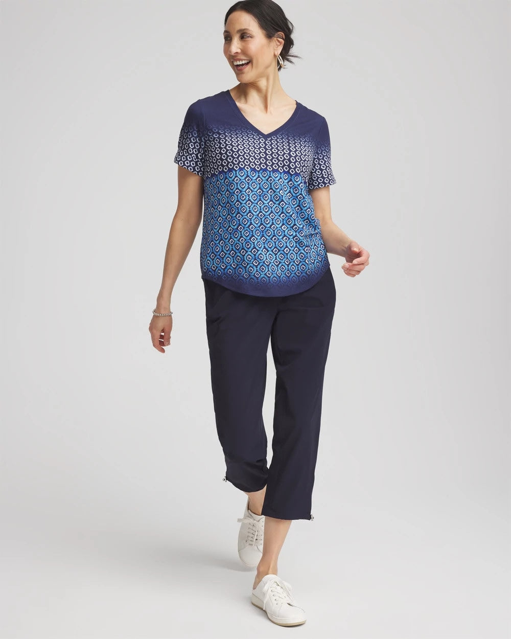 Zenergy® Graphic Ombre V-Neck Tee - Chico's