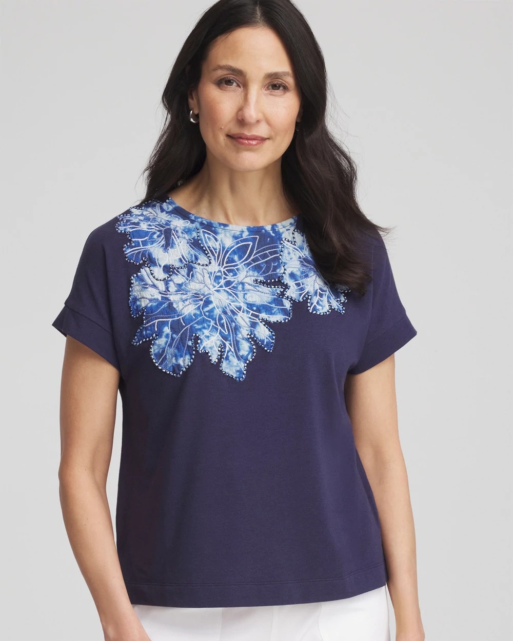 Zenergy® UPF Knit Applique Dolman Top - Chico's