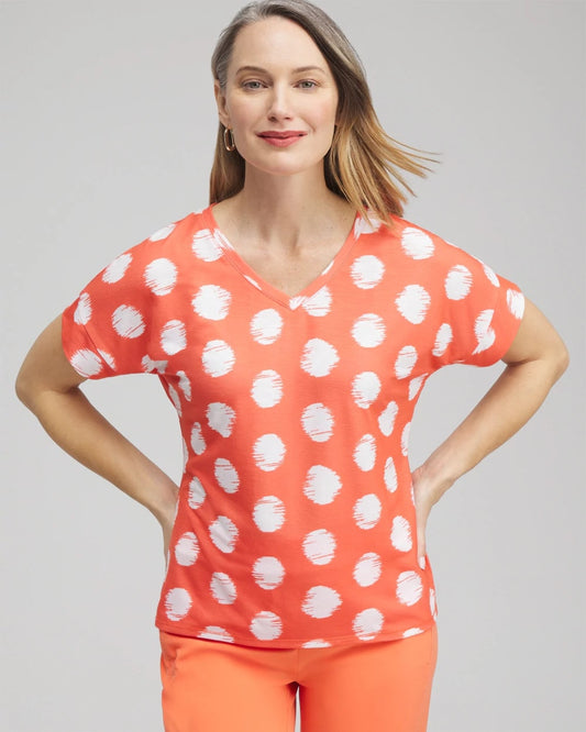 Zenergy® Dots Drop Shoulder Tee - Chico's