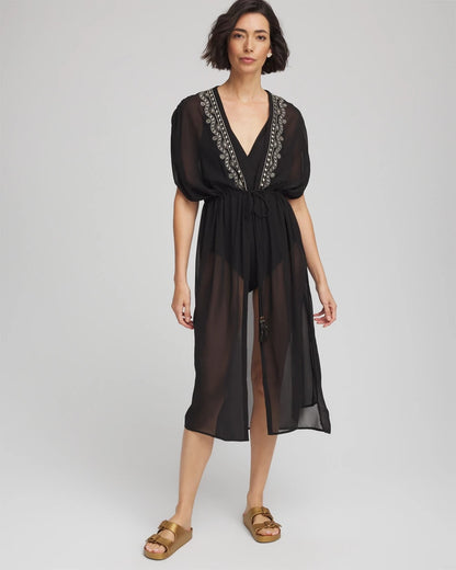 Miraclesuit® Beach Embroidered Long Kimono - Chico's
