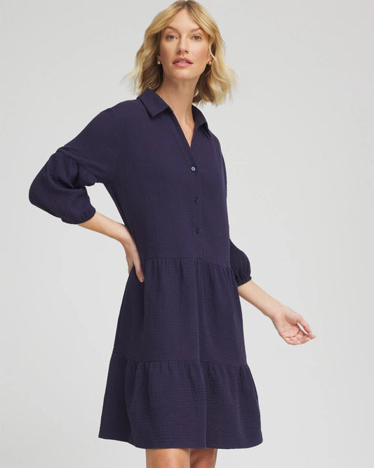 Woven Tiered Swim Cover-Up Dress - Chico's