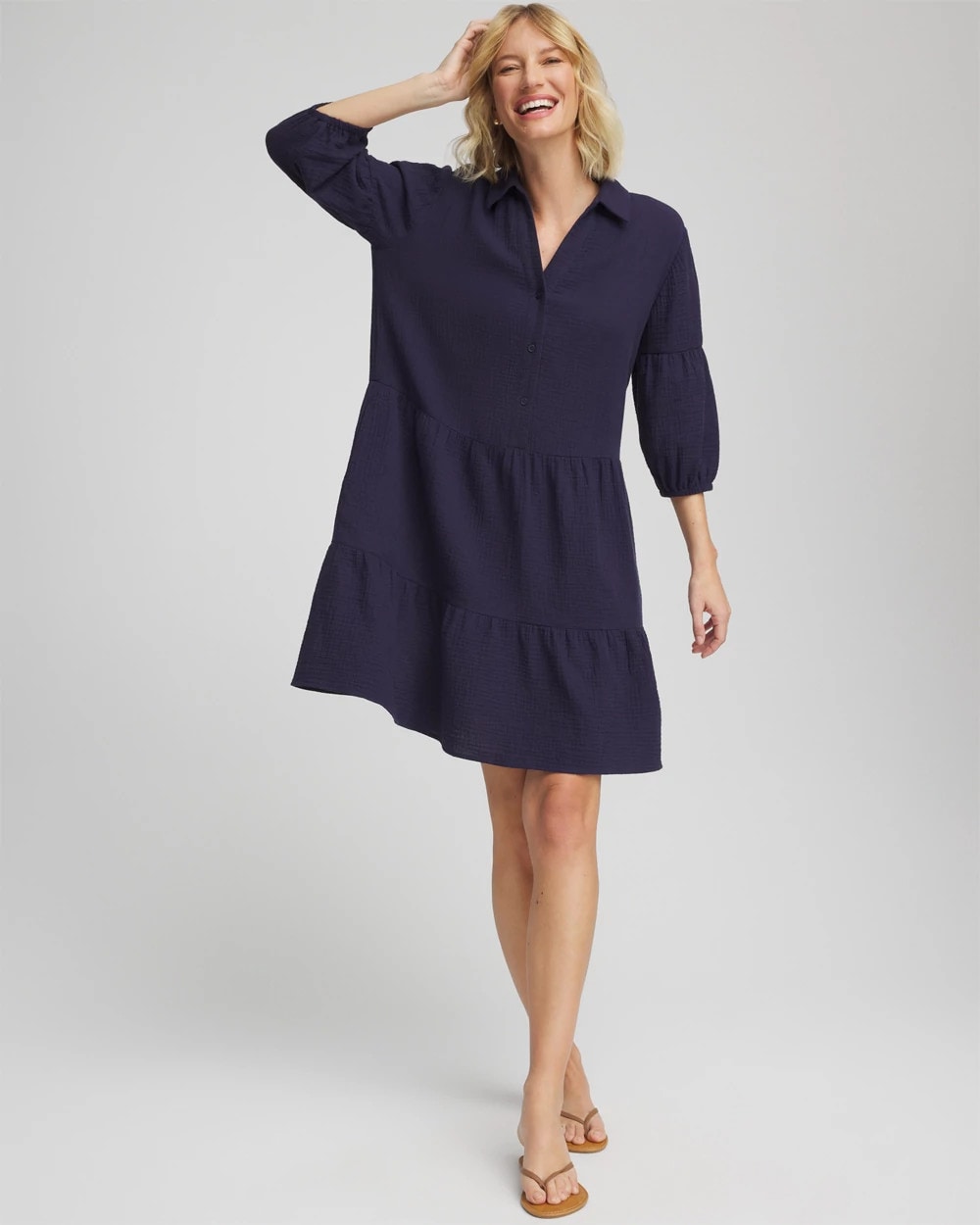 Woven Tiered Swim Cover-Up Dress - Chico's