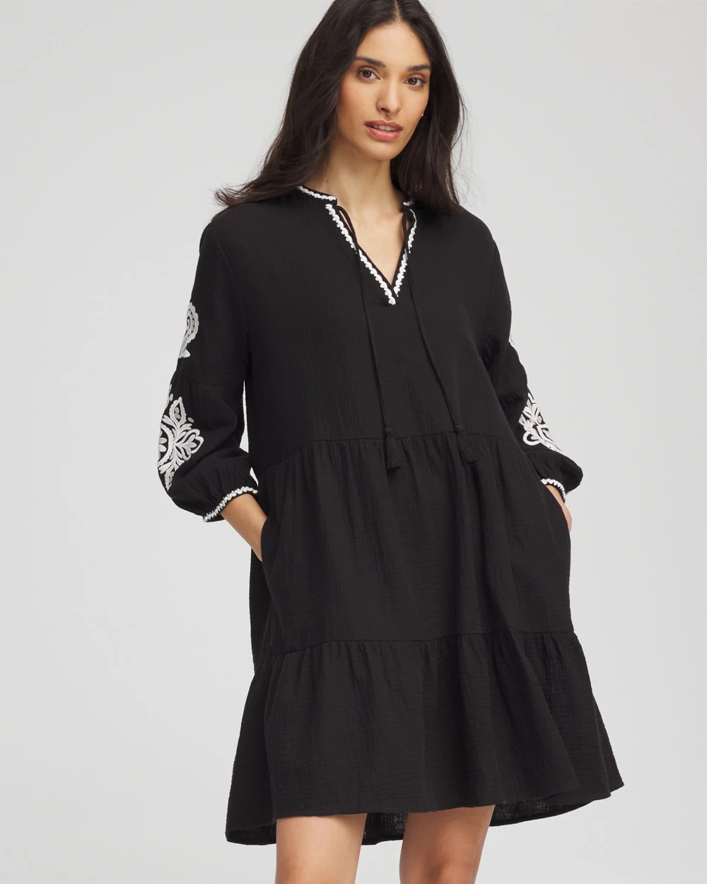 Woven Embroidered Swim Cover-Up - Chico's