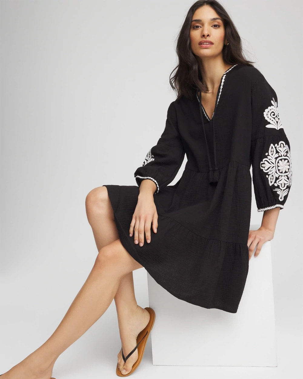 Woven Embroidered Swim Cover-Up - Chico's