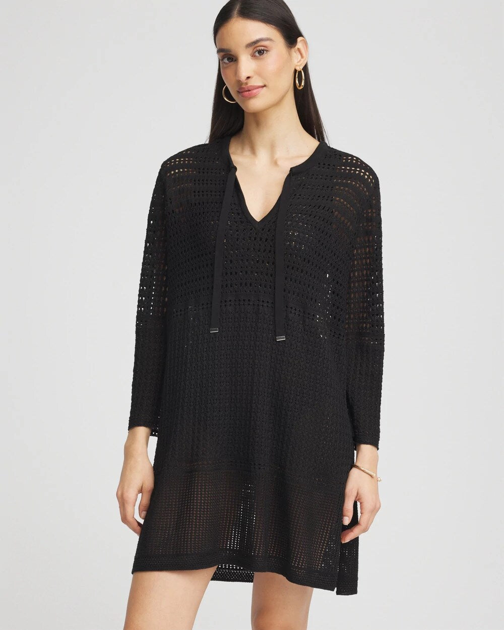 Chico's Tie-Front Beach Swimsuit Cover-Up - Chico's