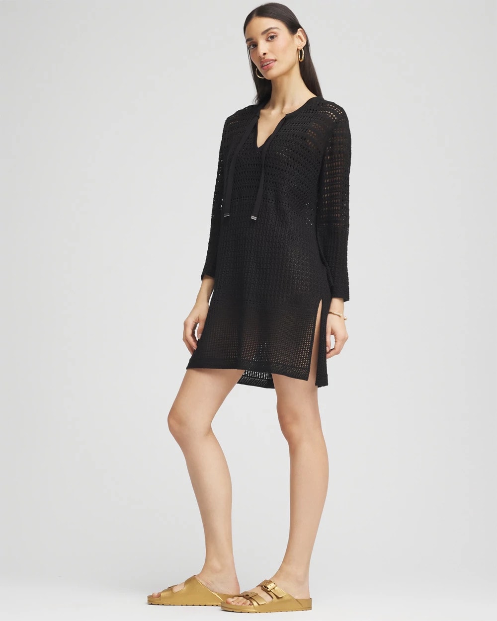Chico's Tie-Front Beach Swimsuit Cover-Up - Chico's