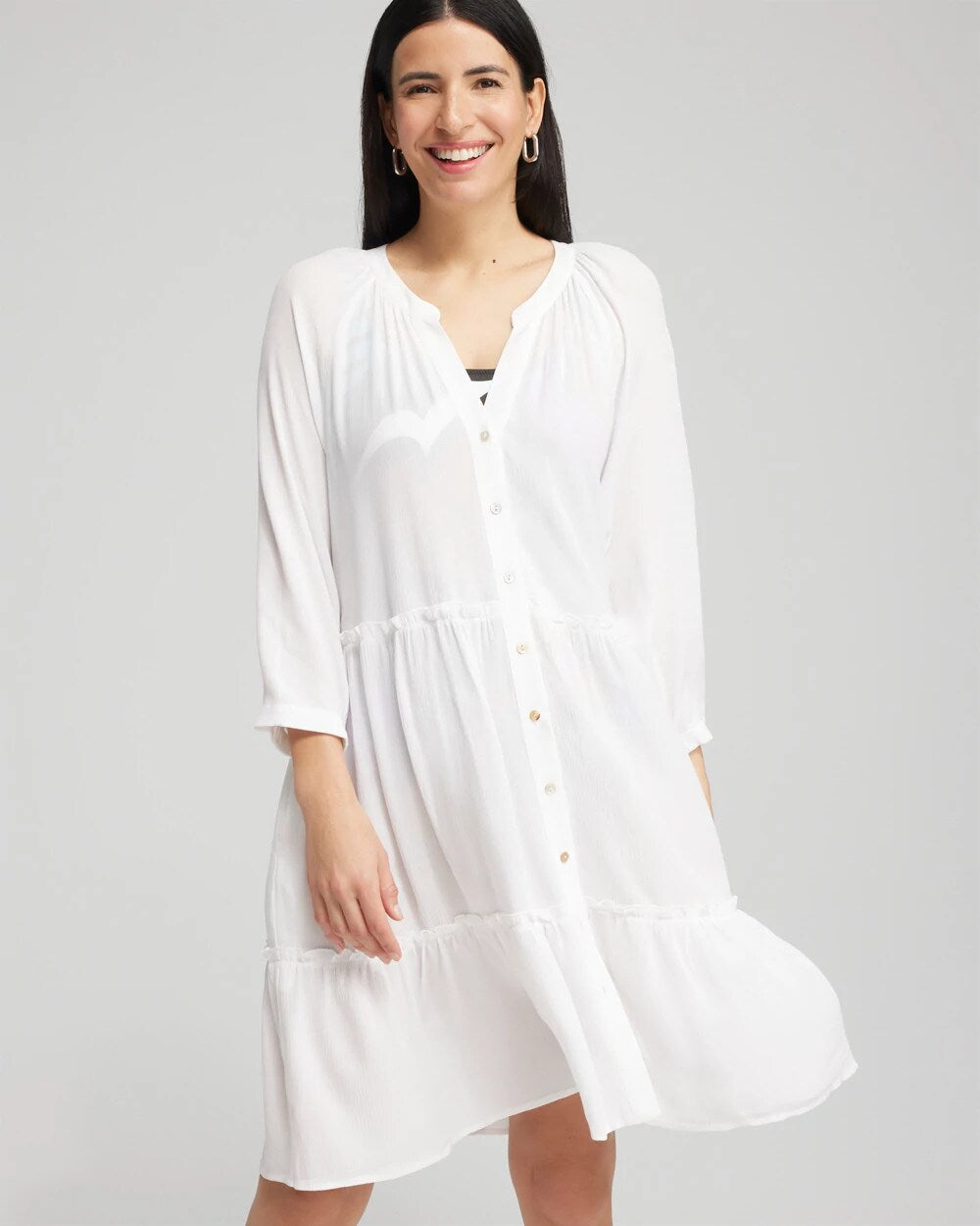 Button Front Swim Coverup - Chico's