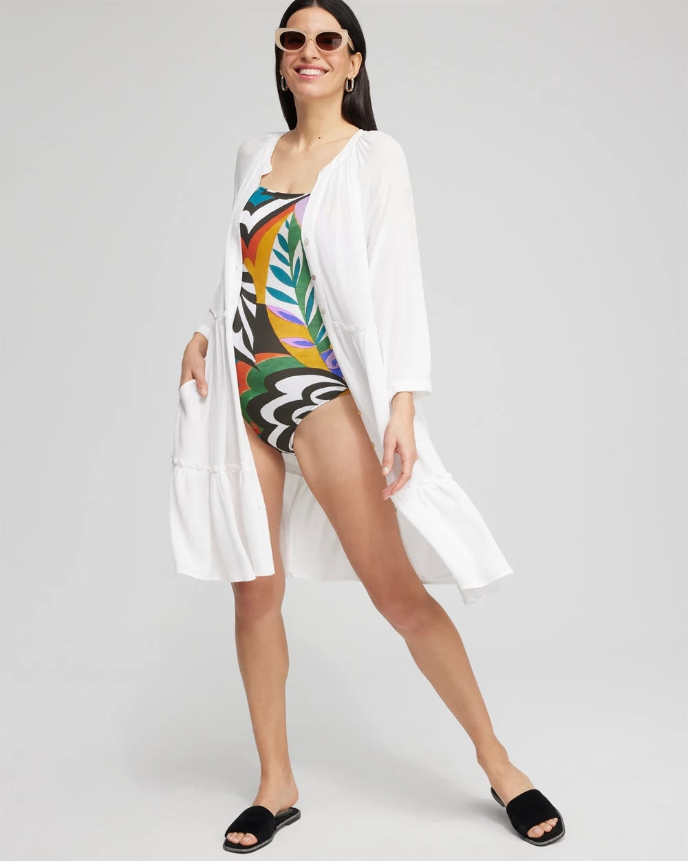 Button Front Swim Coverup - Chico's