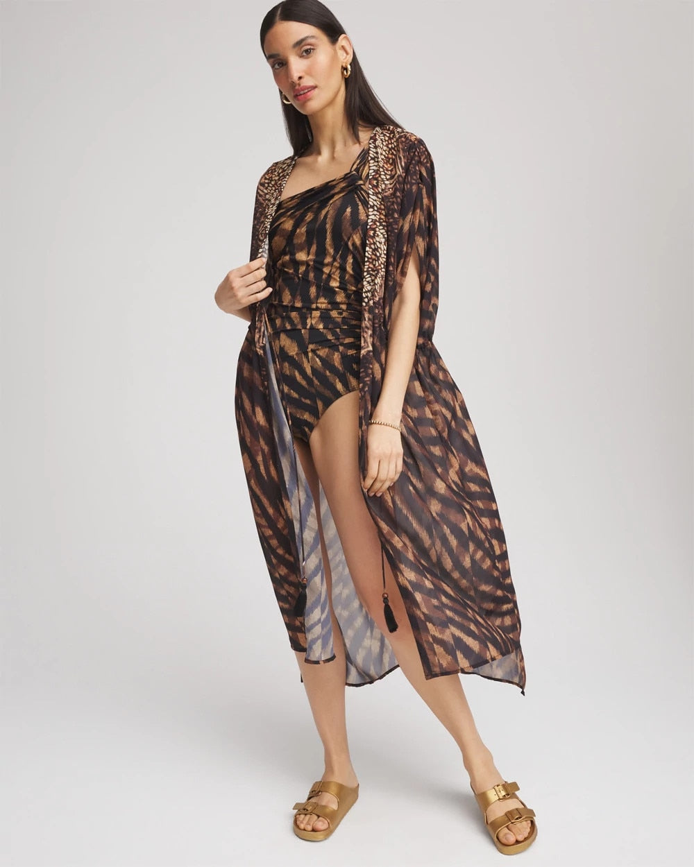 Miraclesuit® Raya De Safari Kimono Cover-Up - Chico's