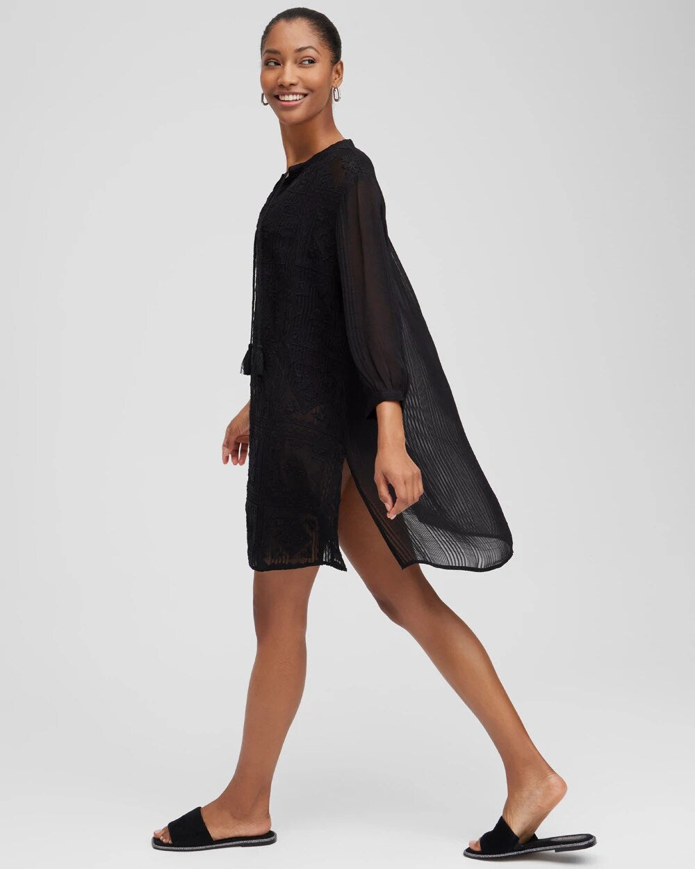 Embroidered Swim Dress Coverup - Chico's