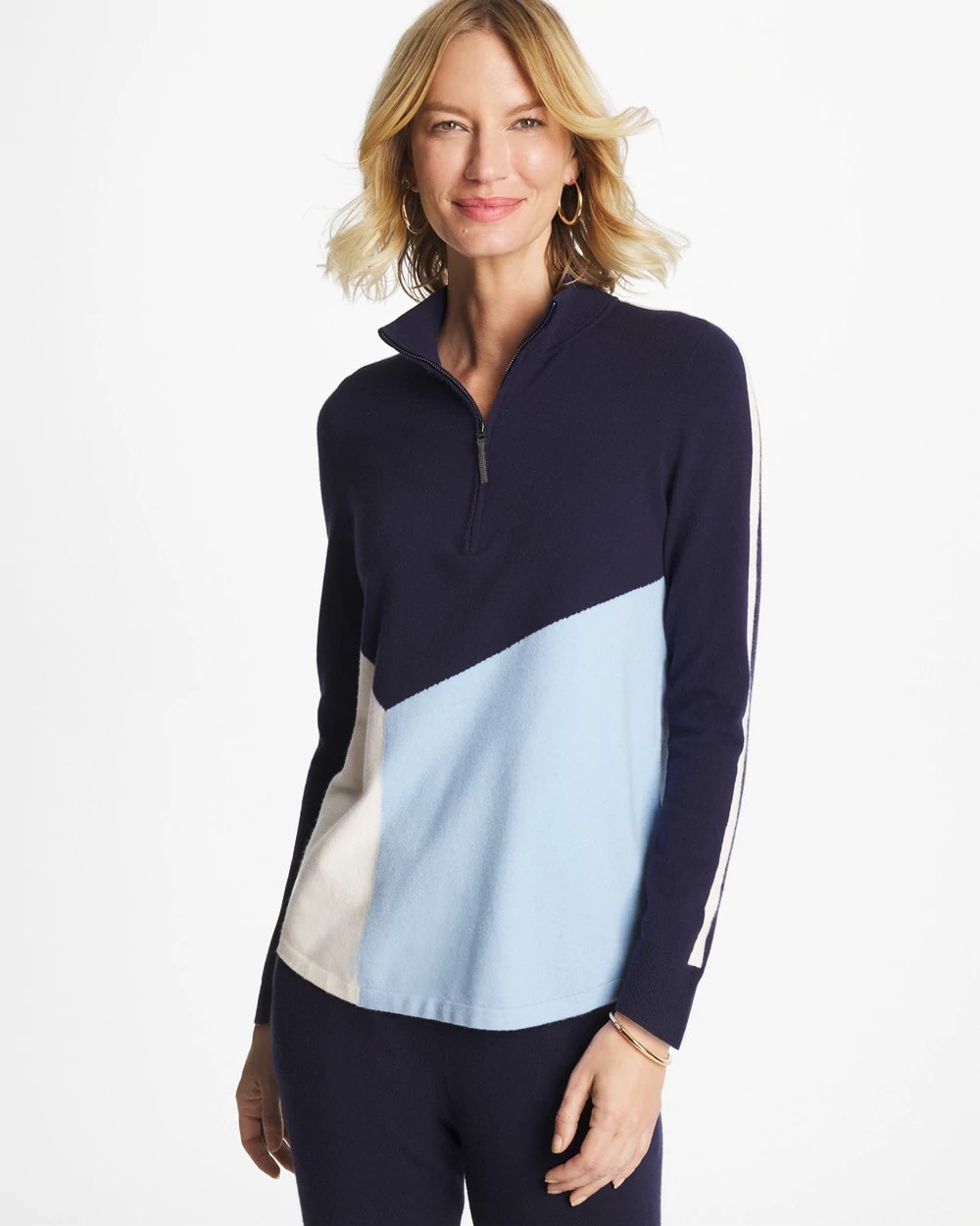 Zenergy® Luxe Colorblock Half-Zip Pullover - Chico's