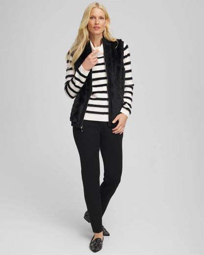 Zenergy® Luxe Eyelash Striped Sweater - Chico's