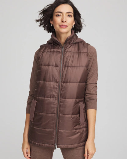 Zenergy® Quilted Hooded Vest - Chico's