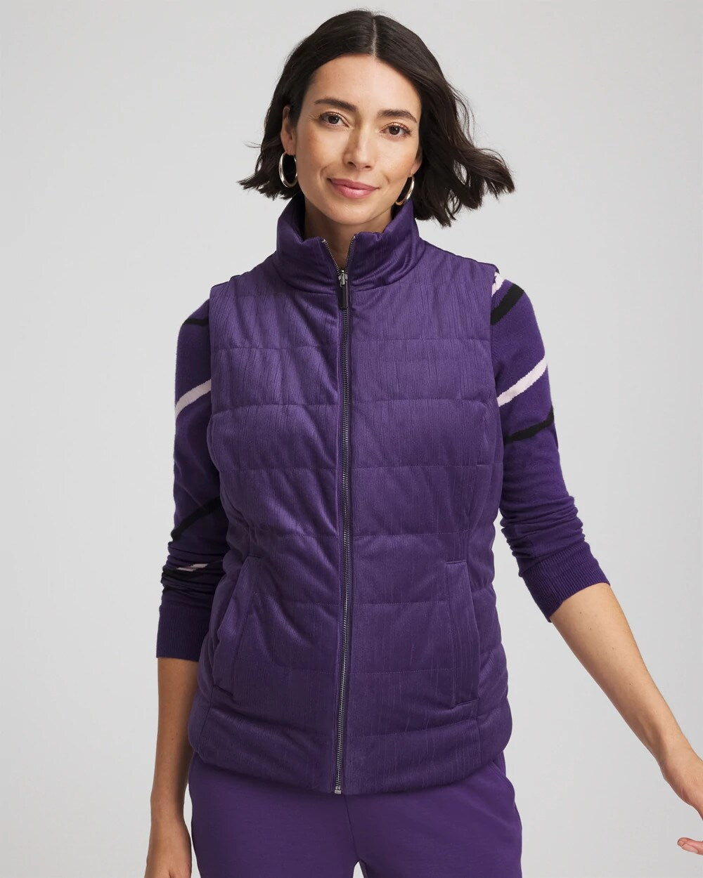 Zenergy® Reversible Velvet Puffer Vest - Chico's