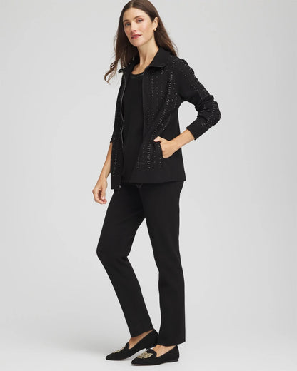 Zenergy® Luxe Diamante Zip Cardigan - Chico's