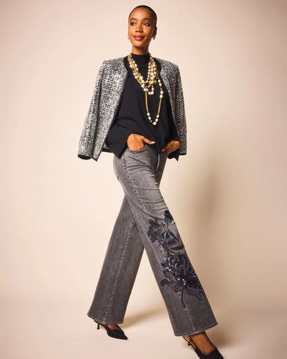 Printed High-Rise Wide-Leg Jean - Chico's