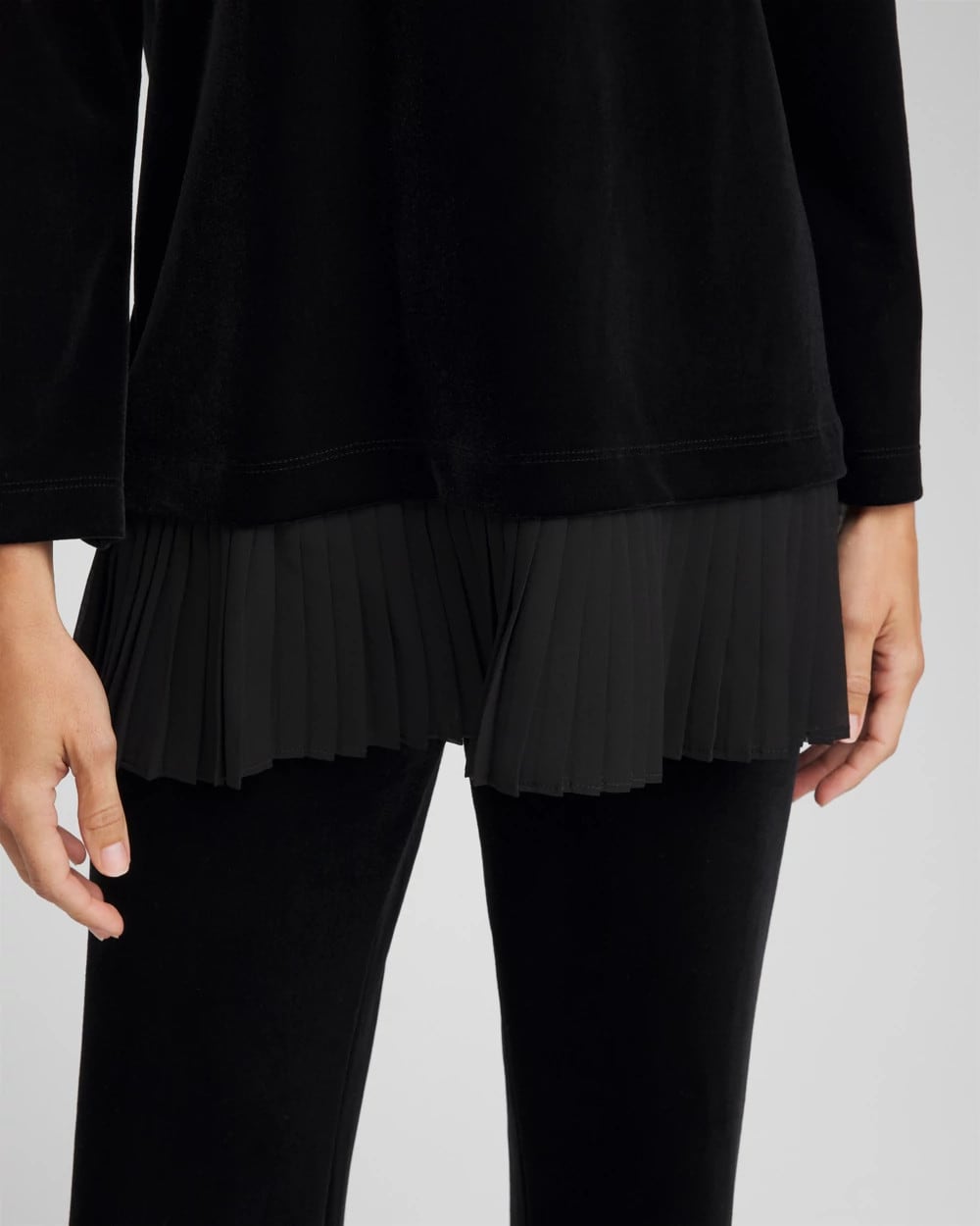 Travelers™ Chiffon Hem Velvet Tunic - Chico's