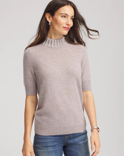 Cashmere Pearl Mockneck Sweater - Chico's