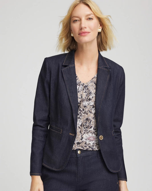Denim Peplum Blazer - Chico's