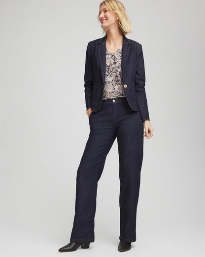 Denim Peplum Blazer - Chico's