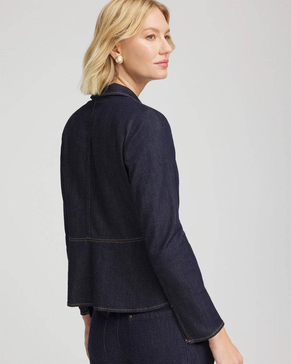 Denim Peplum Blazer - Chico's
