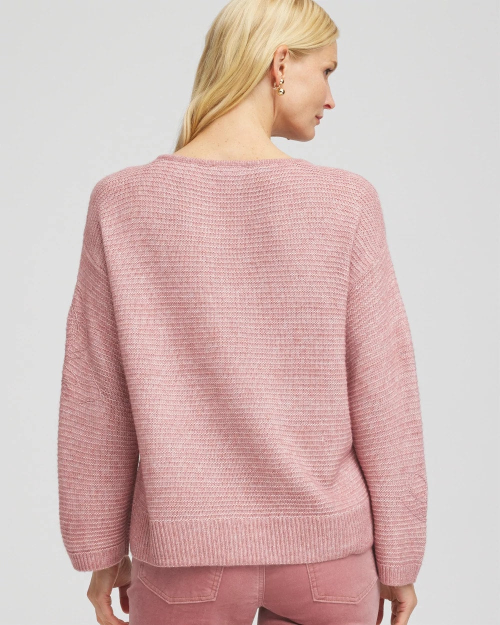 Tonal Embroidered Boatneck Pullover Sweater - Chico's
