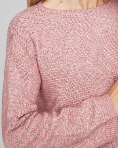 Tonal Embroidered Boatneck Pullover Sweater - Chico's
