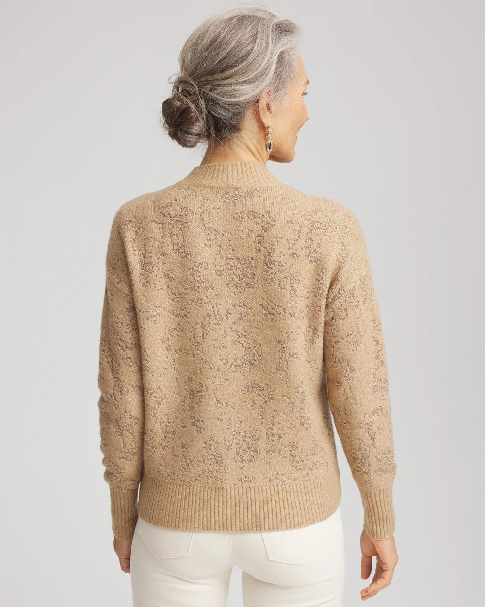 Jacquard Mockneck Pullover - Chico's