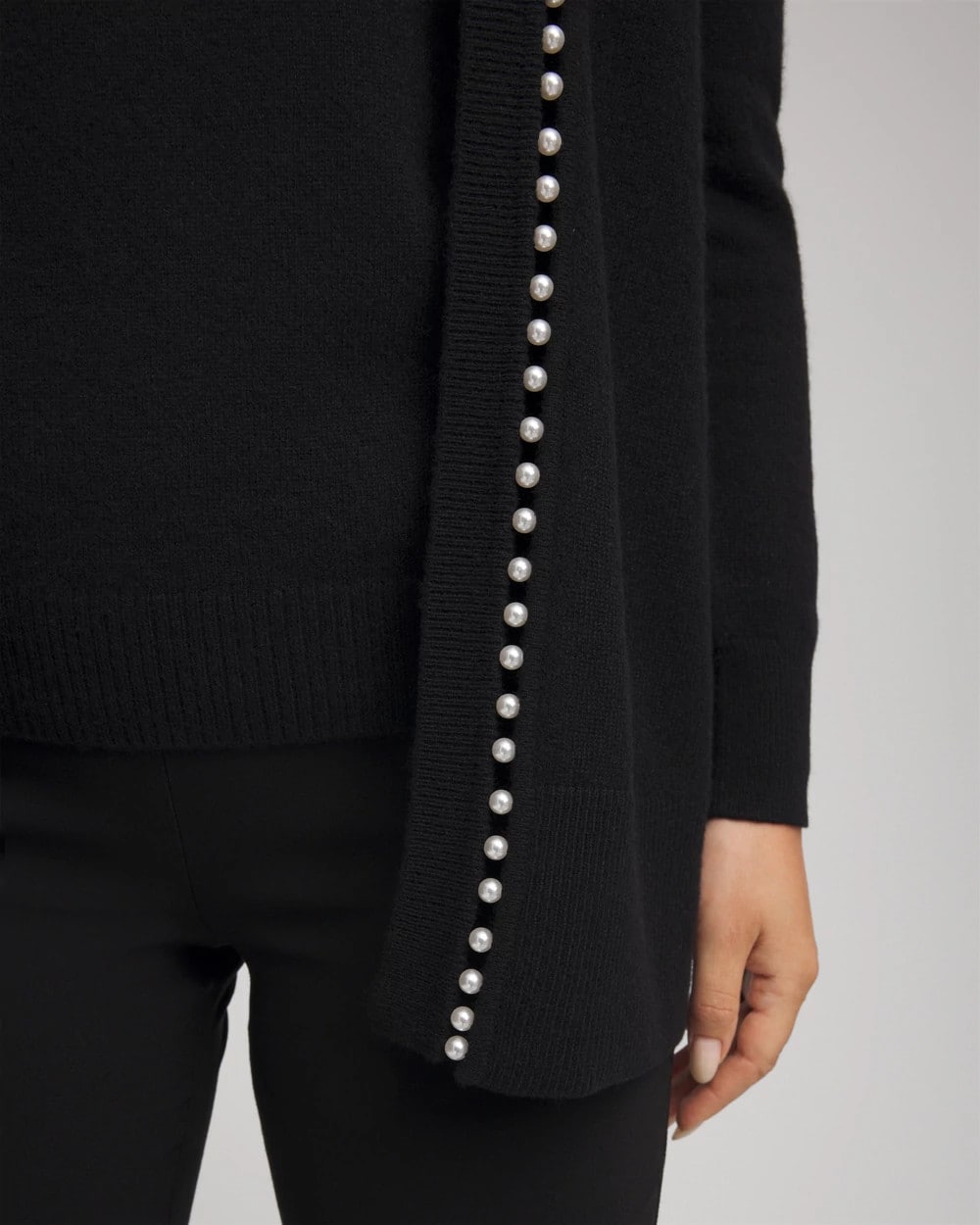 Cashmere Pearl-Trim Cardigan - Chico's