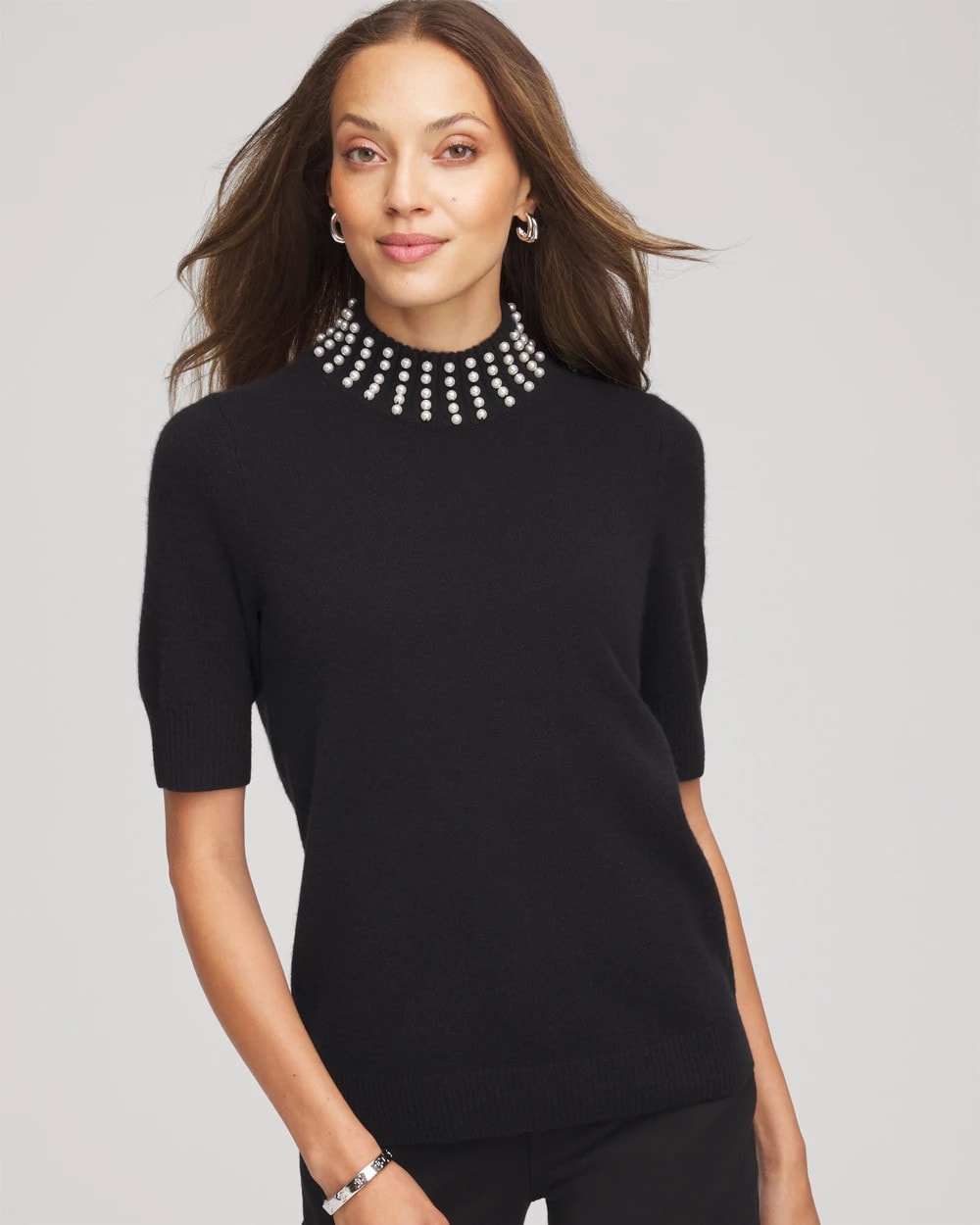 Cashmere Pearl Mockneck Sweater - Chico's