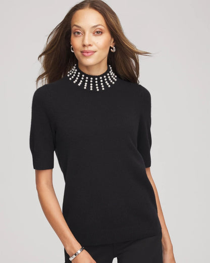 Cashmere Pearl Mockneck Sweater - Chico's
