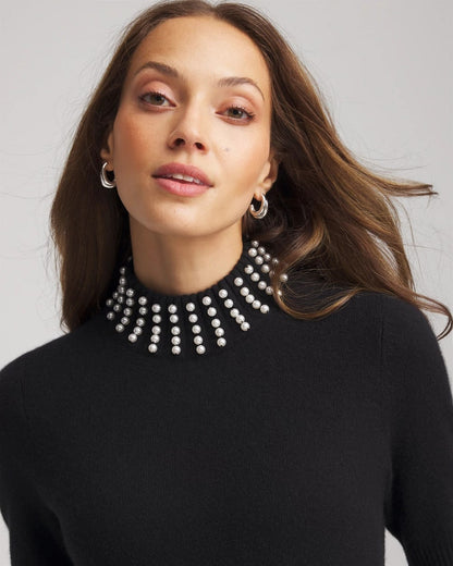 Cashmere Pearl Mockneck Sweater - Chico's