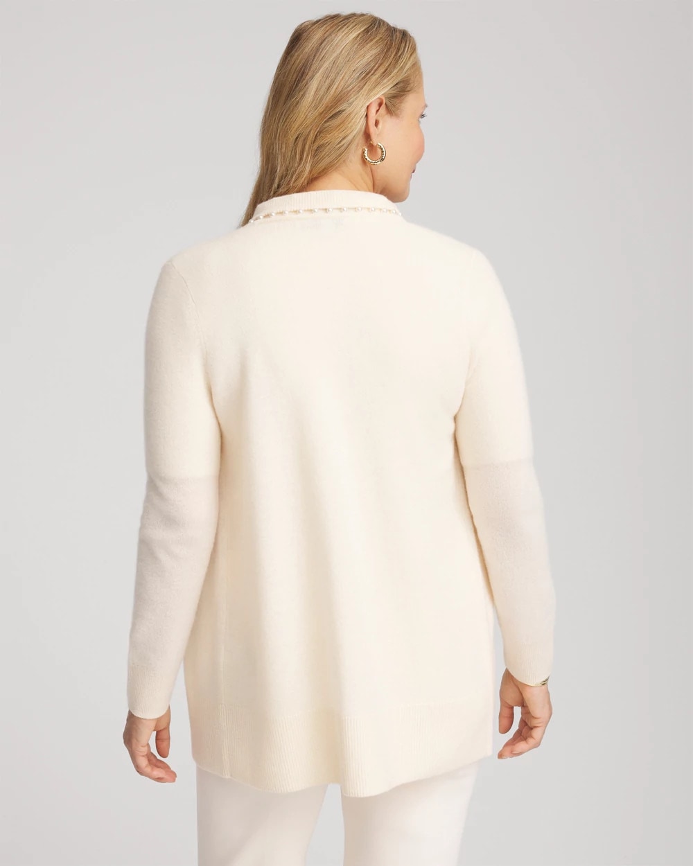 Cashmere Pearl-Trim Cardigan - Chico's