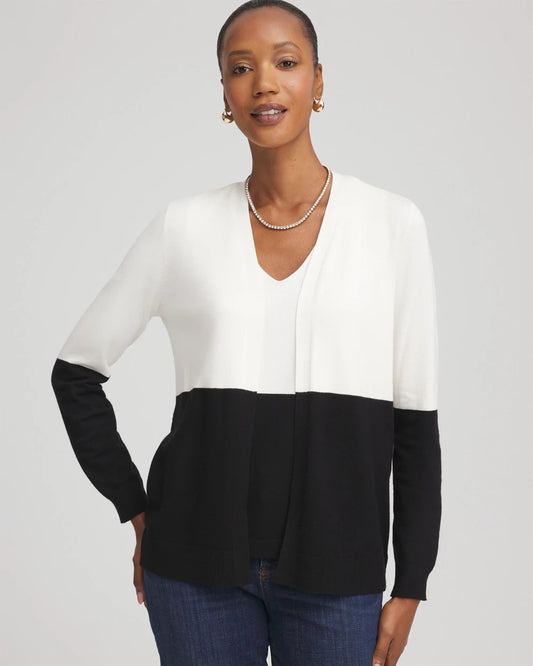Ella Colorblock Long-Sleeve Cardigan - Chico's