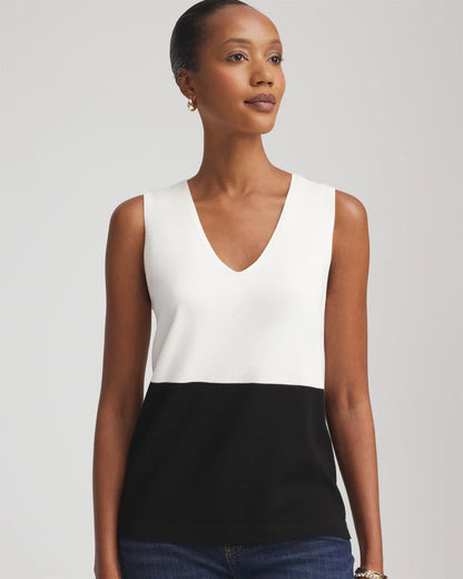 Colorblock V-neck Sweater Tank - Chico's